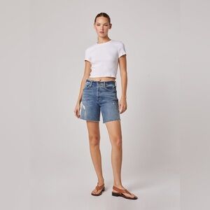 Edyson Walter high rise long jean shorts size 26 NWT